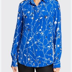 Rag & Bone Therese Printed Viscose Button-Down Blouse Size SP